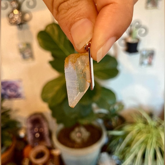 Peach Lemurian Quartz Pendant - Picture 9 of 12